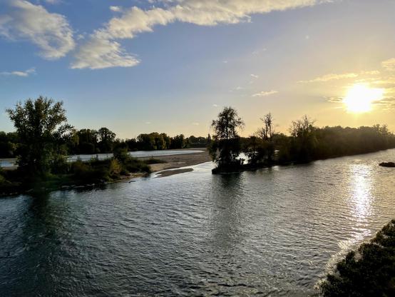 La Loire avec un soleil de fin de journée
