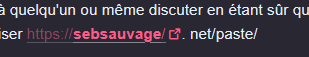 screenshot du lien mal fait