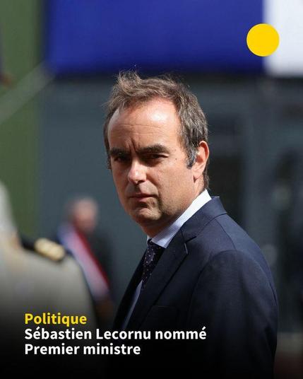 Photo de Lecornu où il a une houpette